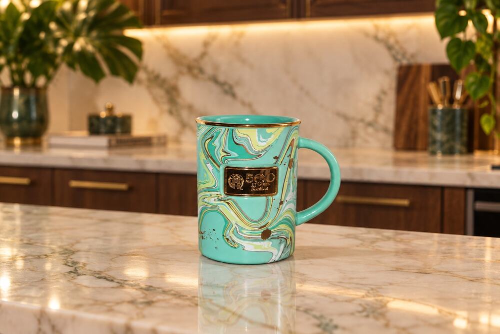 RARE Starbucks Thailand 500 Store Achievement Commemorative Mug 12oz 355ml